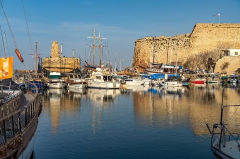 Kyrenia or Girne Port and Fortress, Turkish Republic of Northern Cyprus