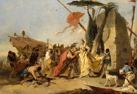 The Meeting of Antony, Marc Antony and Cleopatra, Pharaoh Cleopatra VII born 69 BC, died 12 August
