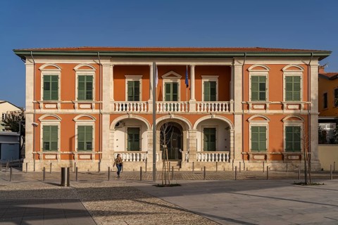 District administration building in the old town of Paphos, Cyprus, Europe