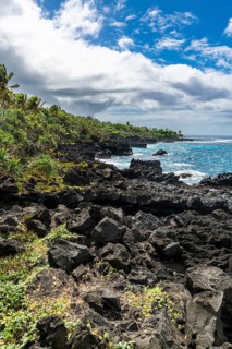 Volcanic south coast of Taveuni, Fiji, South Pacific, Oceania