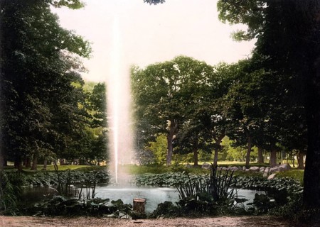 Unter den Eichen, Park in Bad Harzburg in the Harz Mountains, Lower Saxony, Historic, digitally