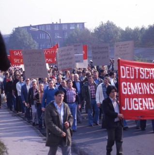 DEU, Germany: The historical slides from the times 80-90s, Dortmund. DGB demonstration against