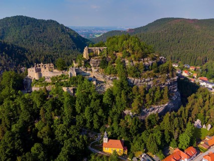 Oybin Castle and Monastery Ruins in the Zittau Mountains