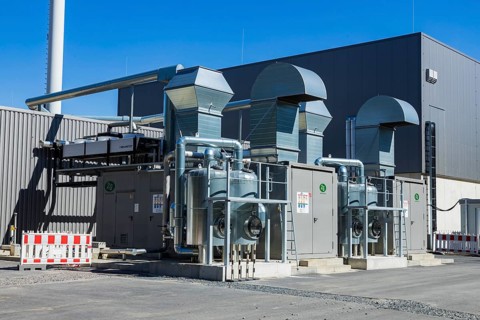The MVV Dresden GmbH fermentation plant built in 2017. Every year, 25, 000 tonnes of biowaste from