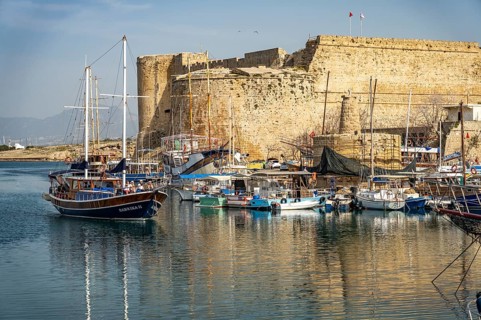 Kyrenia or Girne Port and Fortress, Turkish Republic of Northern Cyprus