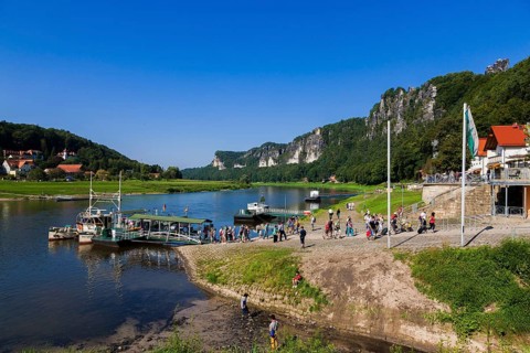 Yaw rope ferry in Rathen