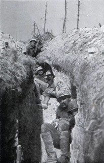Life in the trenches, Cornillet hills, May 1917, Marne department, Grand East region, France,