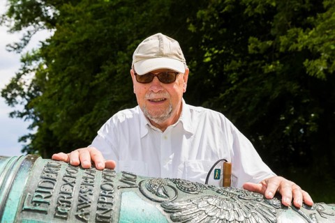 Blind tourist at Königstein Fortress
