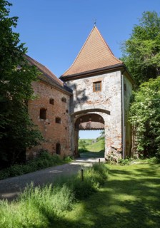 Gate tower, Frauenstein Castle, Mining, Innviertel, Upper Austria, Austria, Europe