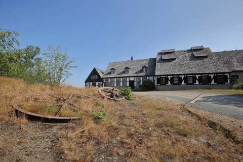 Former historical mine Alte Elisabeth Fundgrube Himmelfahrt, technical, university, TU,