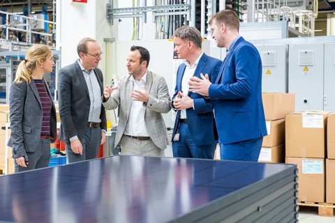 Ministerial visit to MeyerBurger Freiberg