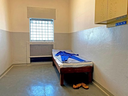 Prison cell, Berlin-Hohenschönhausen Memorial, former headquarters, Stasi remand centre, Berlin,