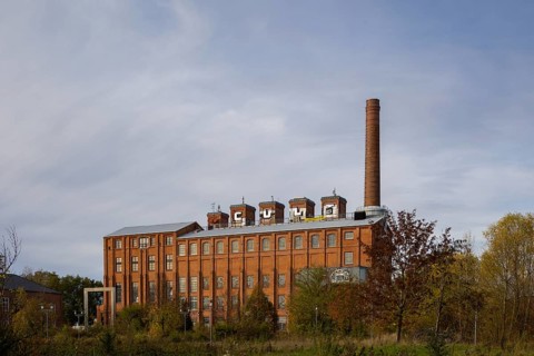 The briquette factory is a piece of the region's industrial history. Coal from the open-cast mine