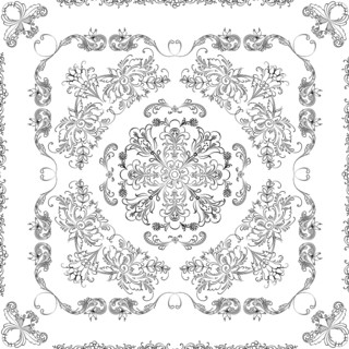 Hand drawn seamless floral pattern on a white background, vector textile template