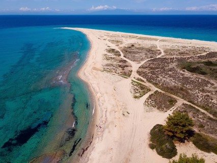 Aerial view, Cape Possidi, Kassandra, Chalkidiki, Greece, Europe
