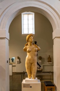 Marble statue of Aphrodite of Soli in the Cyprus Museum, Nicosia, Cyprus, Europe