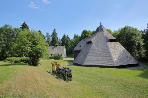 Former discovery mine Neu Leipziger Glück with horse-drawn wagon and wagons, colliery, technical,