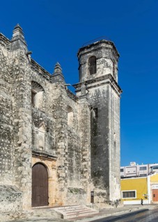 Former church Spanish architecture, Ex-Templo de San Jose built 1716, Campeche city, Campeche
