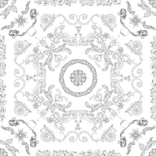 Hand drawn seamless floral pattern on a white background, vector textile template