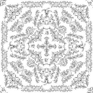 Hand drawn seamless floral pattern on a white background, vector textile template