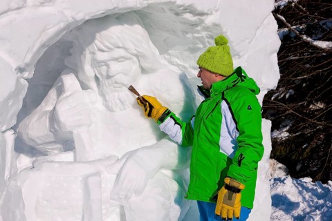 Snow sculpture competition, Hermsdorf