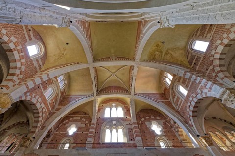 Romanesque porch, Cathedral, Duomo San Evasio, Casale Monferrato, Province of Alessandria,