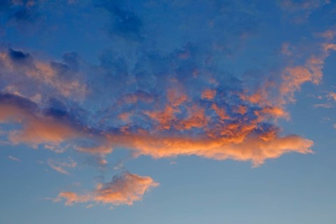 Clouds, sunset, Melbeck, Ilmenau municipality, Lower Saxony, Germany, Europe