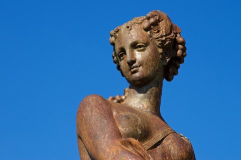 Sculpture of a Woman, Head, Detail, Parco Maestranze, Park, Villa Bellini, Catania, Old Town,