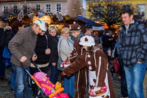 Gingerbread children at the Pulsnitz gingerbread market