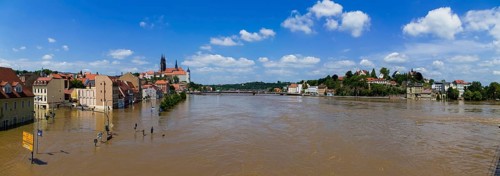 High water in Meissen at its peak