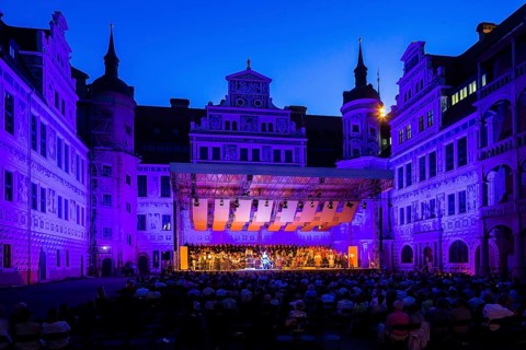 Dresden Music Festival in the large courtyard of the Dresden Residence Palace, Feuersnot, by