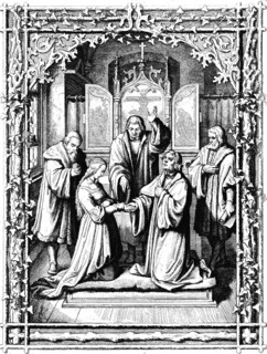 Martin Luther's marriage, Wittenberg, church, interior, priest, altar, marriage, Katharina von