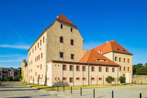 Grimma Castle. Seat of the Grimma District Court and branch office of the Leipzig Public