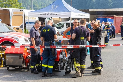 Bad Schandau fire base, from where countless firefighters and equipment are dispatched