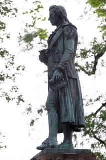 Friedrich Schiller Monument, Marbach am Neckar, Baden-Württemberg, Germany, Europe