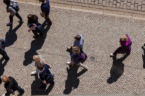 Tourists in Dresden's Sophienstrasse