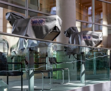Plenary hall in the Bundestag, covered transmission camera of ARD and ZDF, Berlin, Germany, Europe