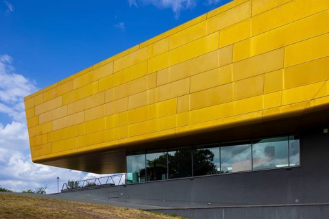 Striking modern visitor centre with astronomical exhibitions on the Bronze Age and digital