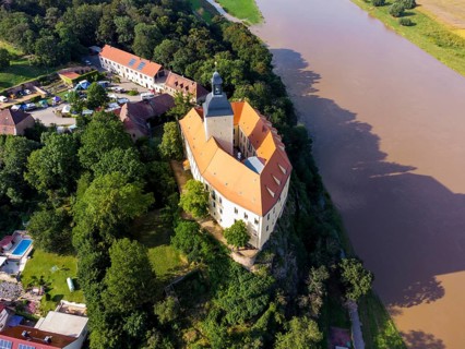 Hirschstein Castle is a castle in the municipality of Hirschstein in the district of Meissen, which