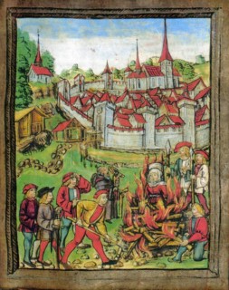 Anna Vögtlin from Bischoffingen in Breisgau is burnt outside the walls of Willisau as an alleged