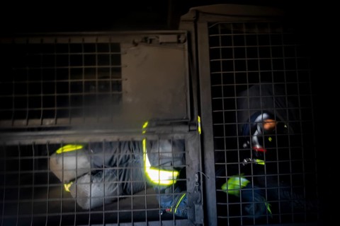 Hot training in the training container