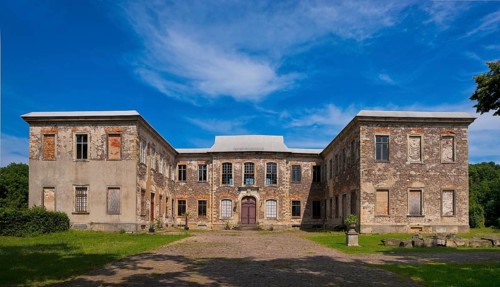 Dahlen Castle is a late Baroque castle complex in Dahlen in the Free State of Saxony. It was built