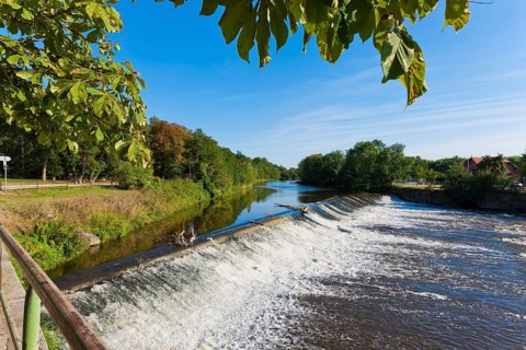 Bad Dürrenberg Saale bank and weir