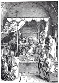 The woodcuts to complete the picture cycle of the Life of the Virgin, the Death of the Virgin,