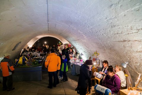 The Riesa Monastery Christmas, the Riesa Christmas market. Arts and crafts market and model railway