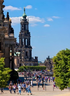 The Brühlsche Terrasse is an architectural ensemble and a tourist attraction in Dresden. The