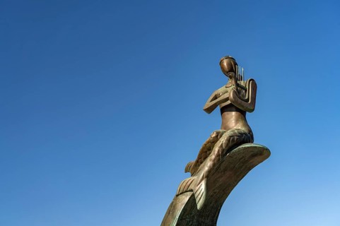 Sculpture Mermaid in Agia Napa, Cyprus, Europe