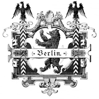 Emblem, Berlin, symbolism, Berlin bear standing, eagle, heraldic animal, ornamentation, Germany,