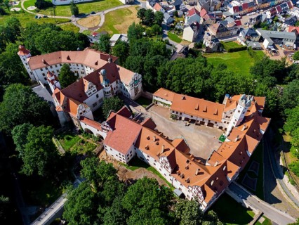 Hinterglauchau Castle is a Renaissance castle in Glauchau in western Saxony. It was built from 1470