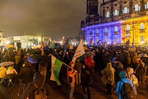 Demo of right-wing forces in Dresden